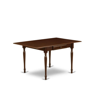 West Furniture MZT-MAH-T Monza Kitchen Table - a Rectangle Dining Table Top with Dropleaf & Stylish Legs, 36x54 Inch