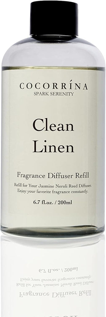 Clean Linen Scented Reed Diffuser Oil with 8 Sticks Fragrance, Oil Diffuser, Home Décor, 6.7 fl oz. (200 ml)