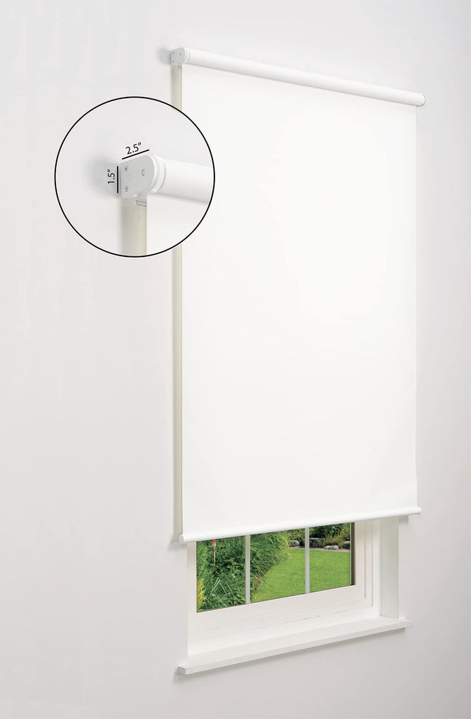 Cordless 1% Solar Screen Standard Roller Shade, White (Arrives 1/4" Narrower)