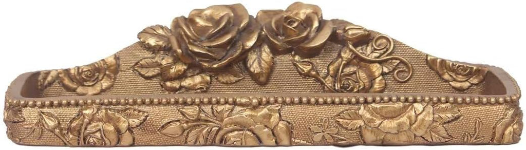 Vintage Jewelry Tray Small Antique Trinket Dish, Ring Holder Birthday & Wedding Gifts for Women(Bronze Floral)