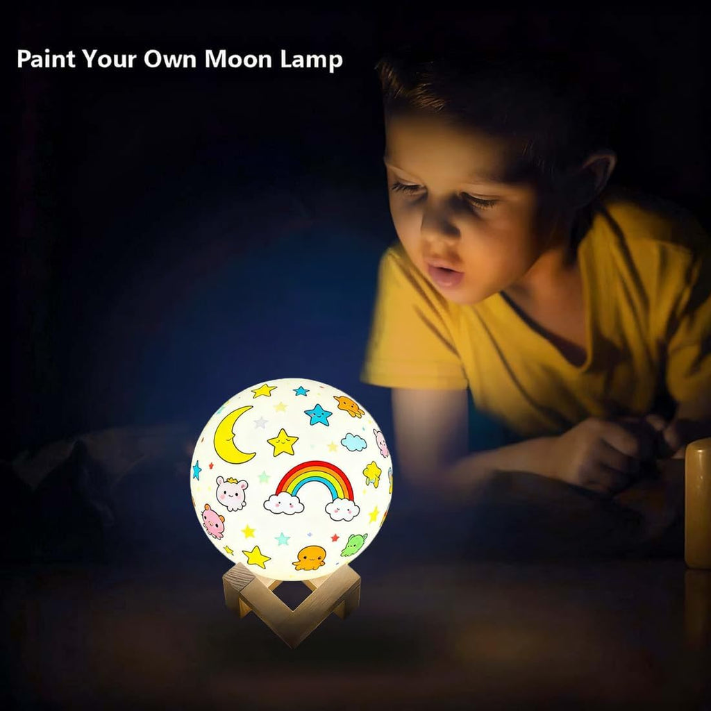 Paint Your Own Moon Lamp Kit, Updated USB Rechargeable, Kids Crafts