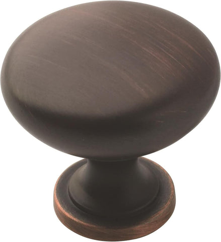 | Cabinet Knob | Oil Rubbed Bronze | 1-1/4 inch (32 mm) Diameter | Edona | 10 Pack | Drawer Knob | Cabinet Hardware
