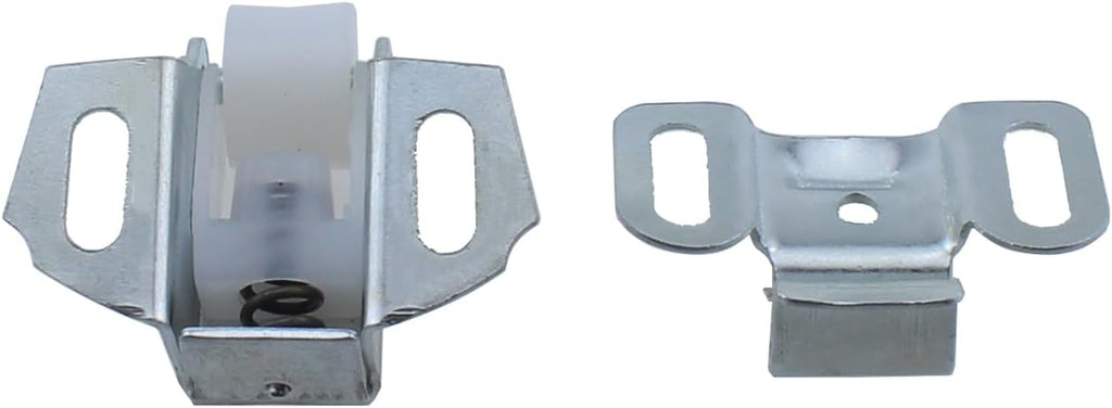 Cabinet Door Roller Catch 10Set 38mm/1.49inch Length Cabinet Furniture Closet Door Catch Latch with Screws, Silver