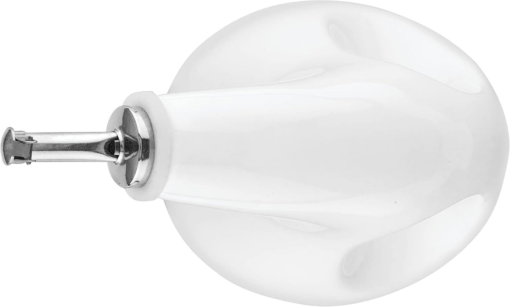 Ceramic EVOO Oil and Vinegar Dispenser Bottle, 24-Ounce, White