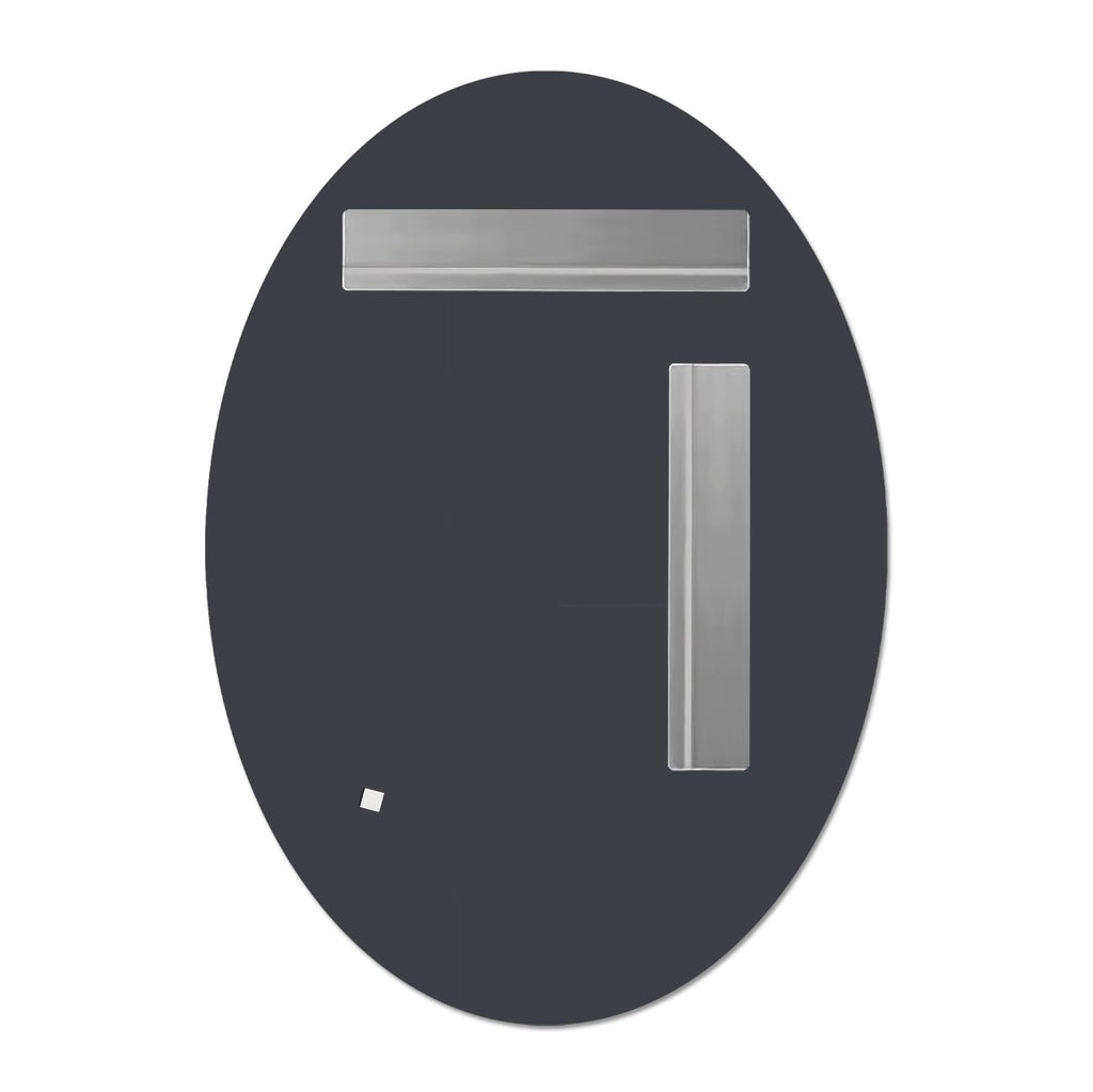 Bathroom Mirror for Over Sink 24" x 36" Oval Frameless Wall Mirror