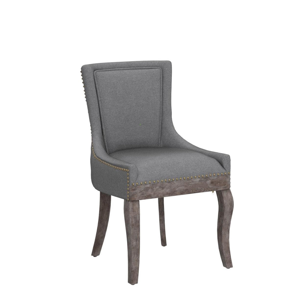 Fabric Vintage Upholstered Side Chairs Set of 2, Sillas De Comedor, Farmhouse Solid Wood Kitchen Dining Room Chairs
