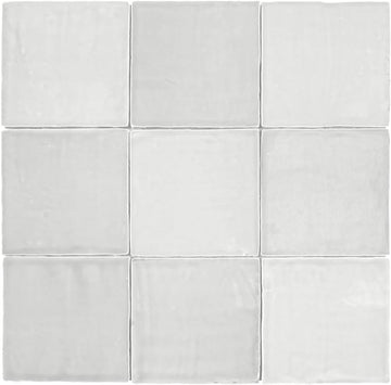 5x5 Inch Square Ceramic Subway Wall Tile Glossy Handmade Look , Backsplash, Bathroom, Fireplace, Shower (Box of 30