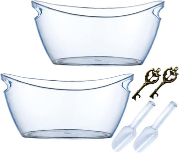 Ice Bucket,5.5L Acrylic Ice Buckets for Parties,Mimosa Bar Supplies - Set of 2