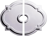 21 1/4"W x 17 3/8"H x 3 1/2"ID x 1"P Waltz Ceiling Medallion, Fits Canopies up to 4-1/2", 2 Piece