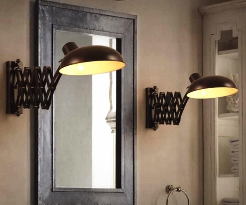 Wall Lamp Industrial Wind Retractable Wall Sconce Accordion Wall Light Restaurant Bedroom Study Bedside Lamp Wall
