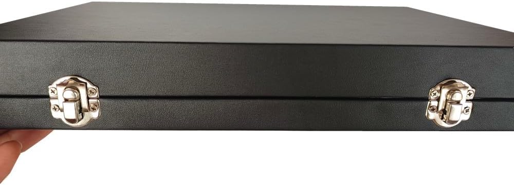 Wooden Jewelry Organizer Tray Box with Clear Lid, Travel Rectangle Organization Storage Box with Metal Clasp, Velvet