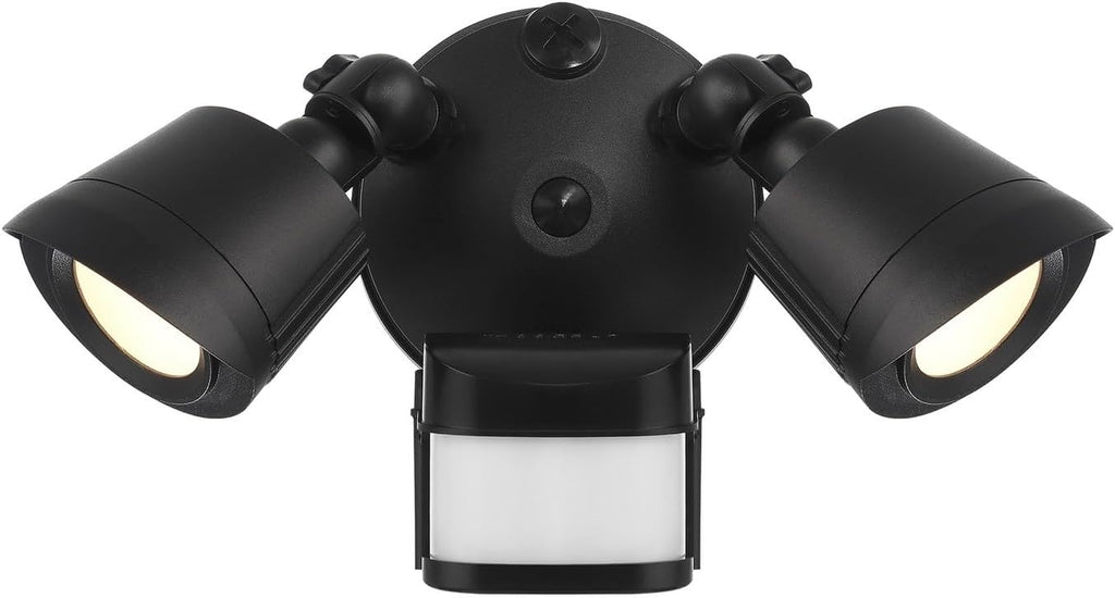Lighting Assets 4-FLOOD-MS-A2-3000K-BK Outdoor Flood Light with Motion Sensor Covers 270°, Integrated LED 2-Light 44