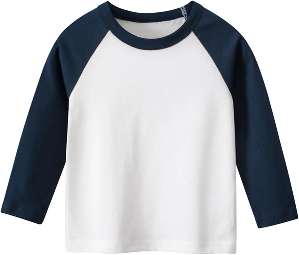 Toddler Boys Long Sleeve T-Shirts Kids Basic Cotton Tee Shirts