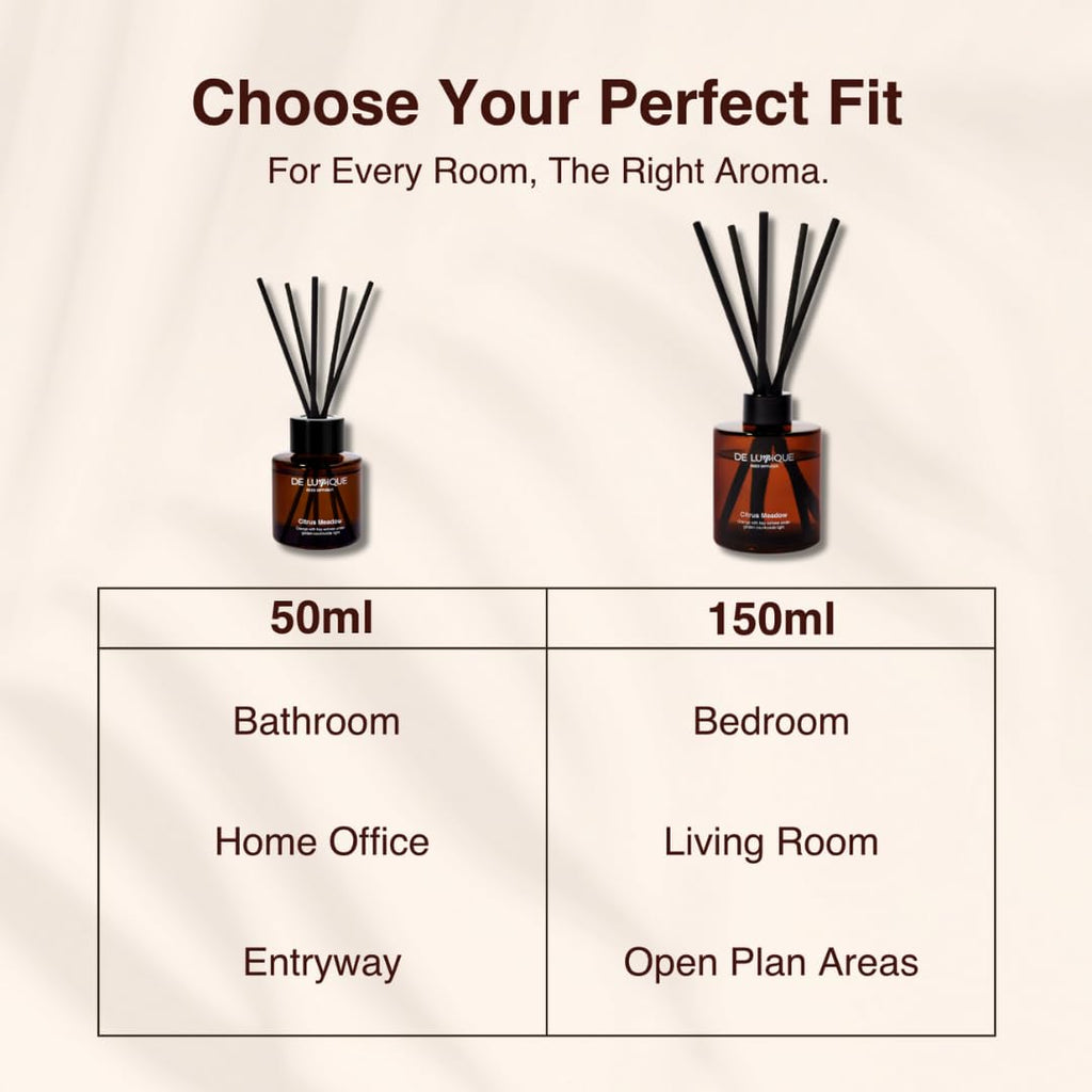 Mystic Rosewood Scent Reed Diffuser - Bathroom Diffuser with Sticks - Long-Lasting Scent with Oud, Damask Rose &