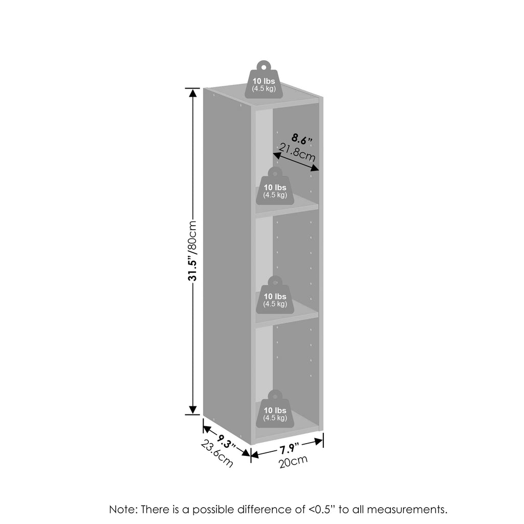 Reed 3-Tier Closet Organizers and Storage, Closet Organizer, Open Shelf Closet Storage, for Wardrobe, Bedroom, Living