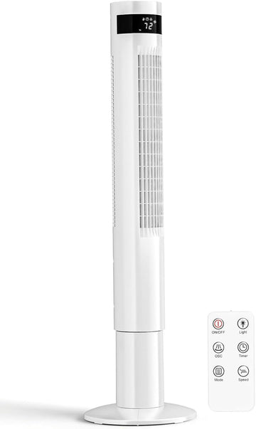41inch Portable Tower Fan White