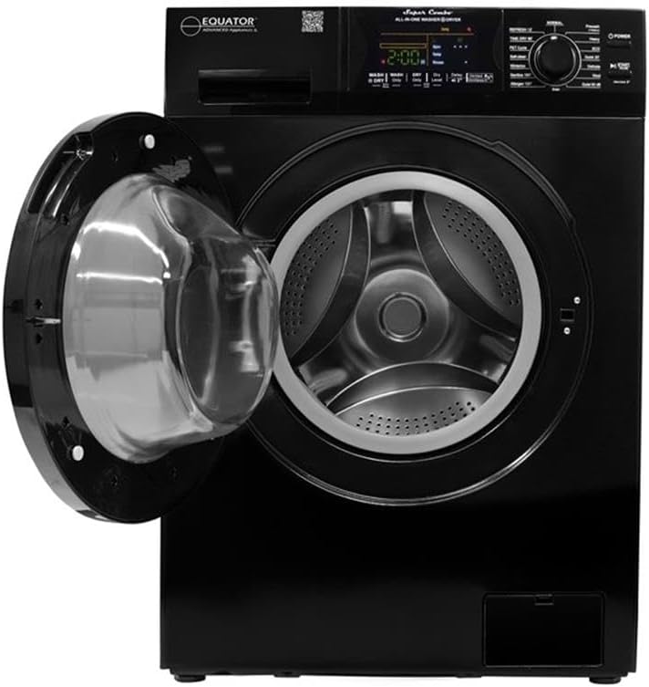 All-in-One Washer Dryer Combo, 15lb Capacity, Vented 110V, Touch Buttons, LED Display, RV Approved, Faster Drying Dual