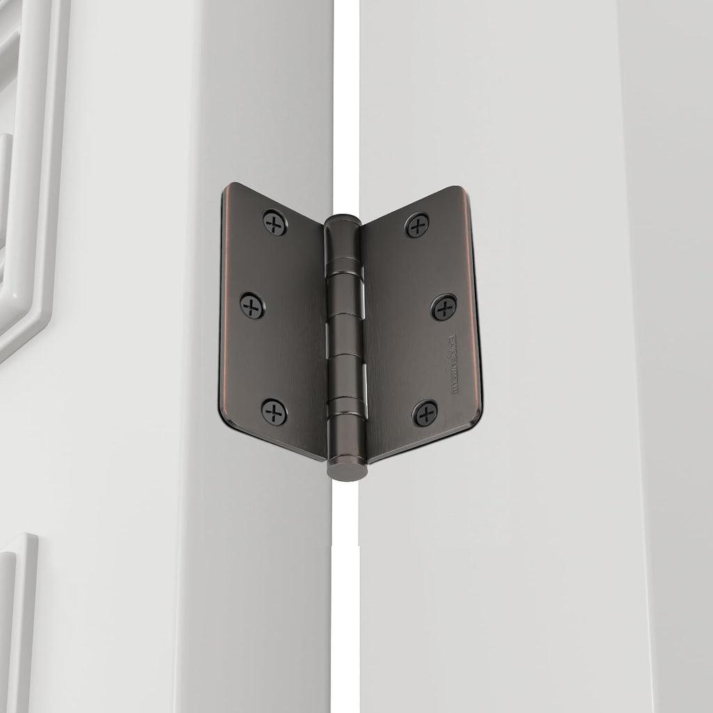 3 Pack 304 Stainless Steel Door Hinges, Oil Rubbded Bronze Non Removable Pin Heavy Duty Ball Bearing Door Hinges 3.5