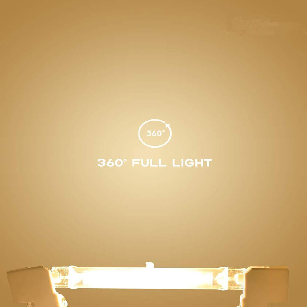R7s COB Light Bulb 15W 118mm Dimmable Double Ended LED Bulbs 120V J Type T3 R7s Base Floodlight 150W Halogen Bulb