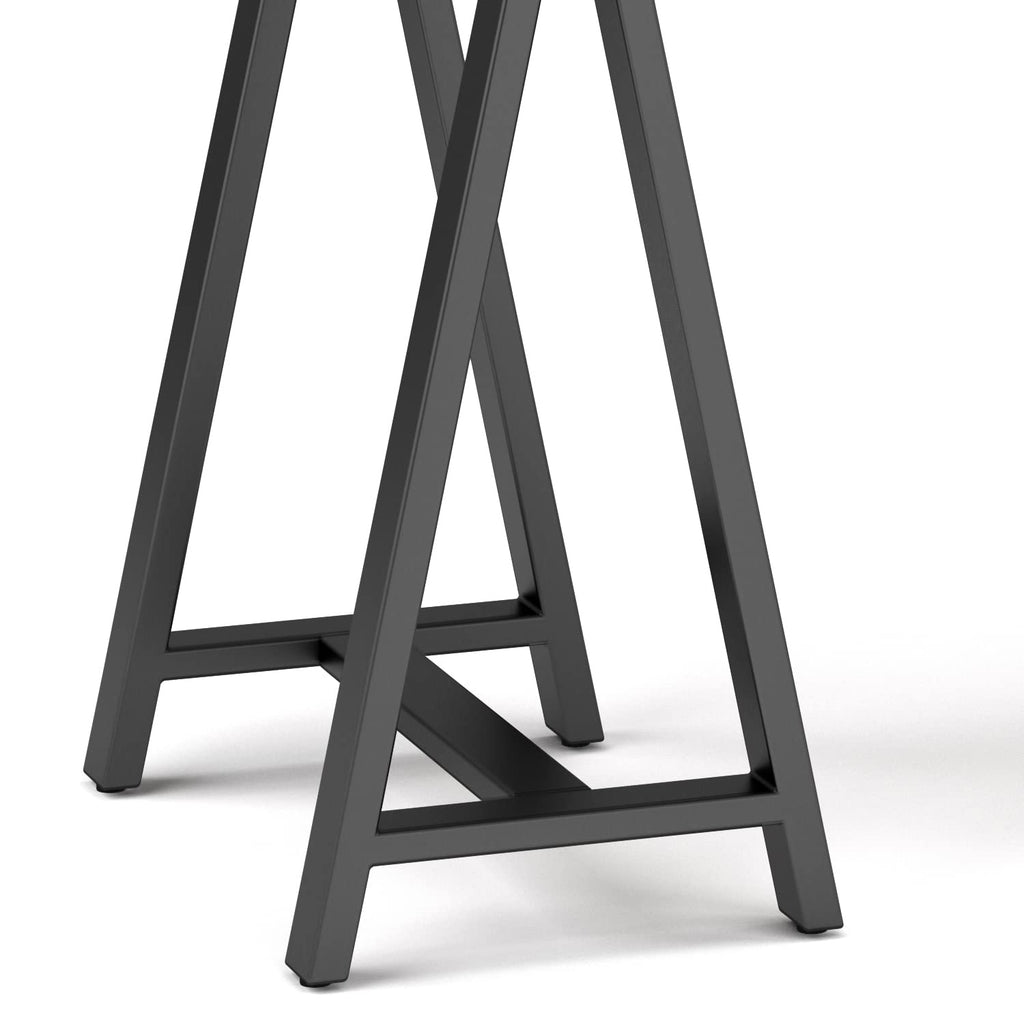 Sawhorse 60" Wide Walnut Veneer and Metal Writing Desk