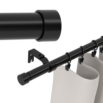 Curtain Rods Extra Long 200 inches, Heavy Duty Curtain Rod for Windows 120-200 inch, 1-inch Drapery Rod for Outdoor