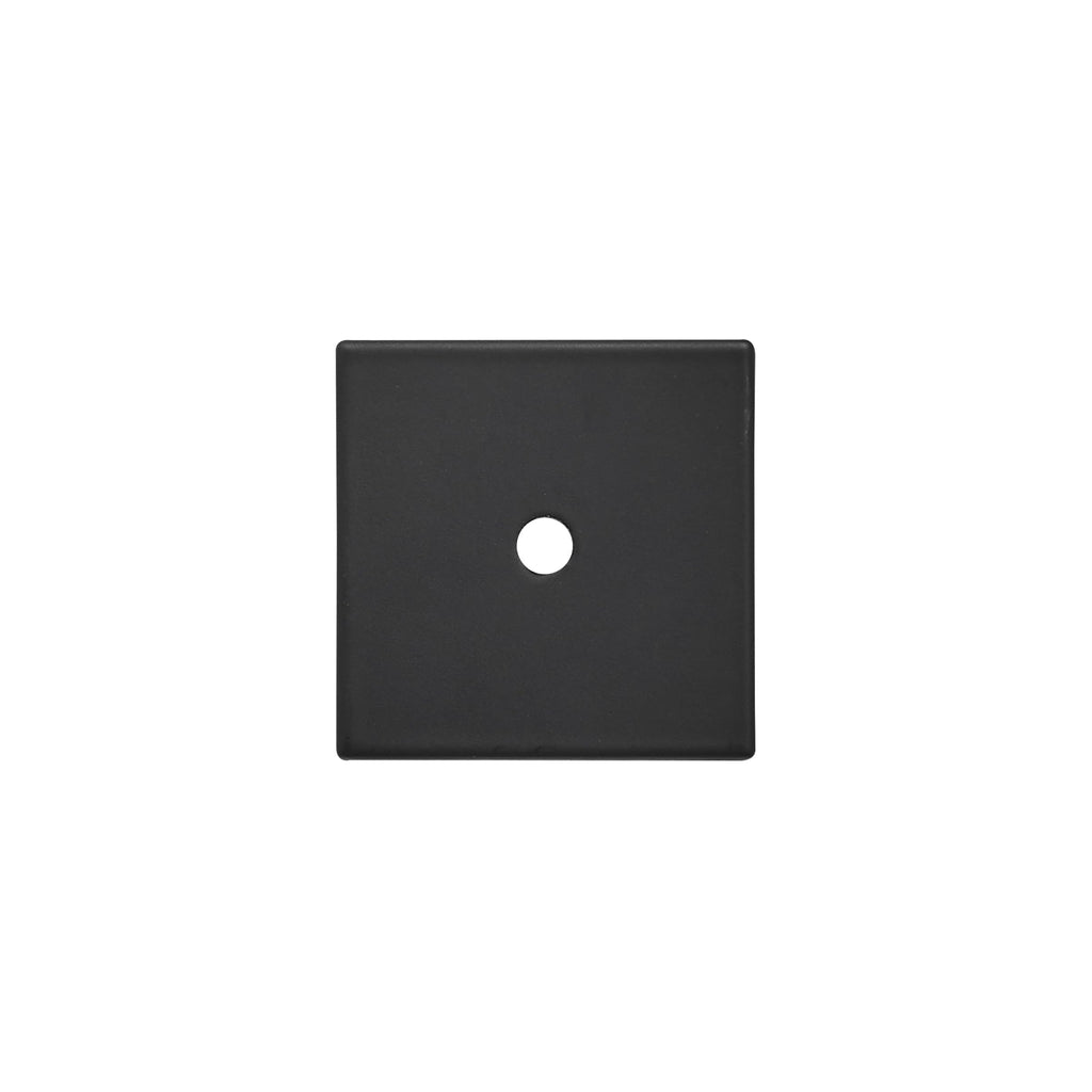 1-1/2 Inch Square Backplate for Knobs in Matte Black Cabinet Hardware Knob Backplate/Back Plate