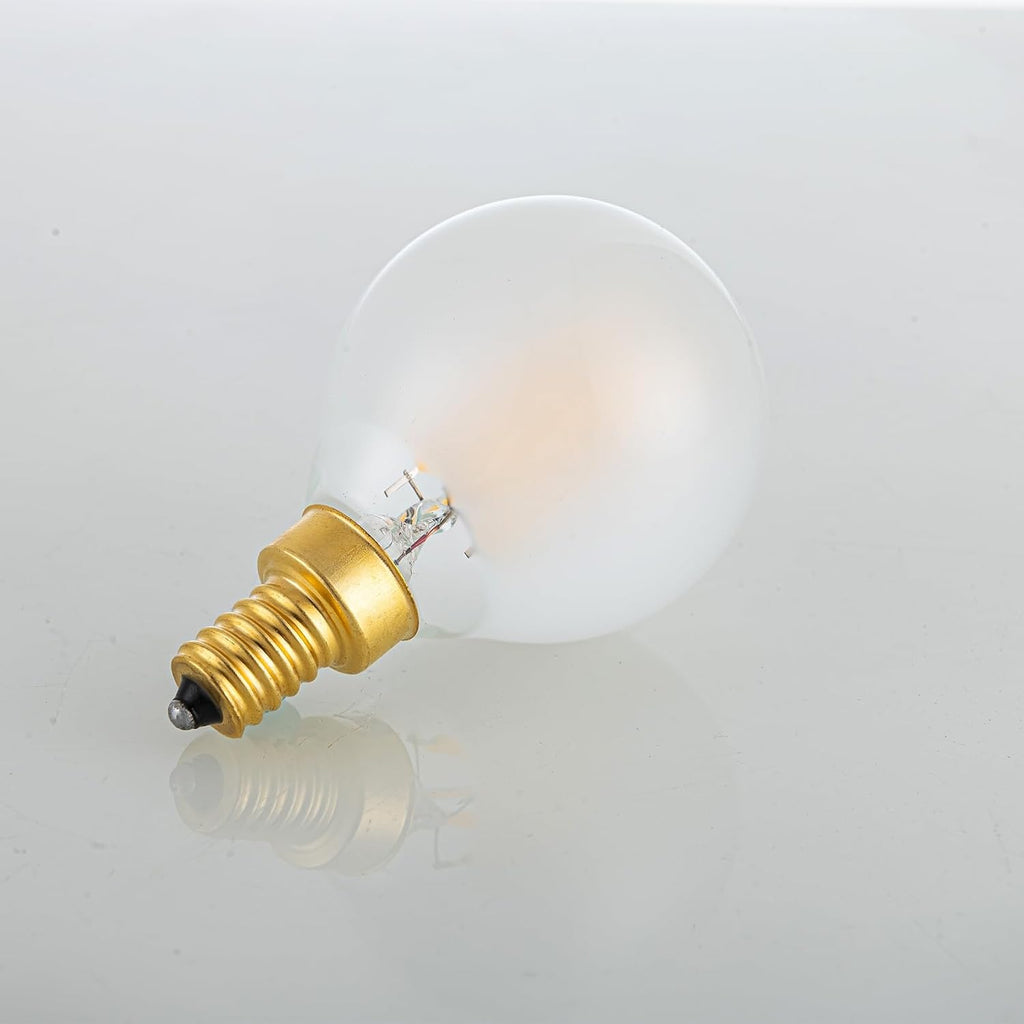 G16.5 Light Bulb 40 Watt Equivalent E12 Candelabra Base Globe LED Bulbs, E12 LED Globe Bulb Dimmable 4W 2700K Warm