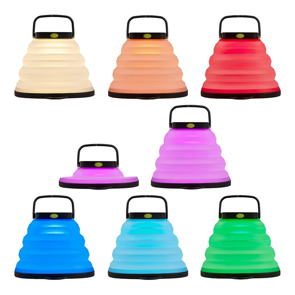 Crush Light Chroma Lantern Collapsible Solar Lantern 3 White Plus Multicolour Fade Plus 6 Colour Modes Turn Campsite