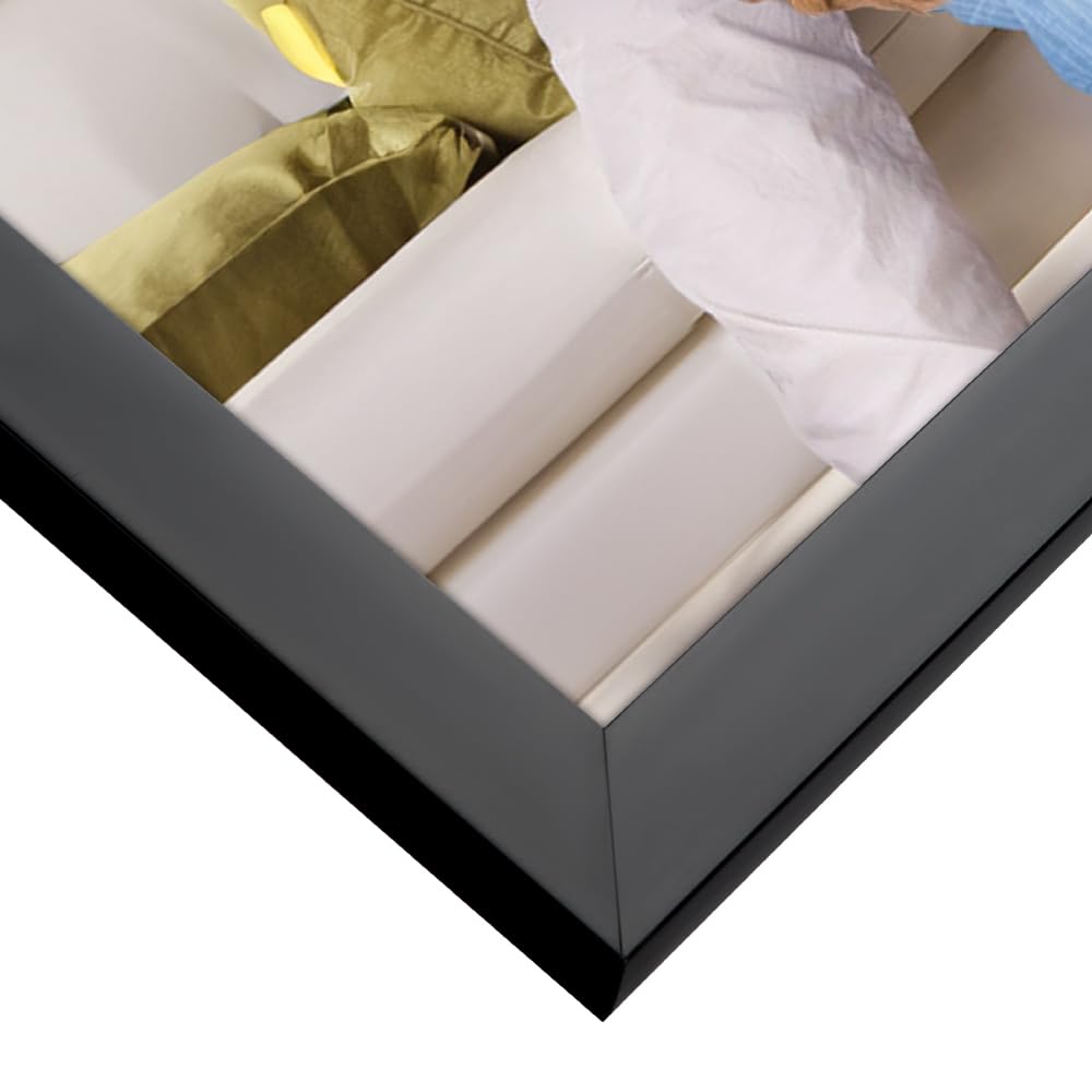 12x18 Picture Frame Black, 12 by 18 Thin Poster Photo Frame for Gallery Wall Display, Single