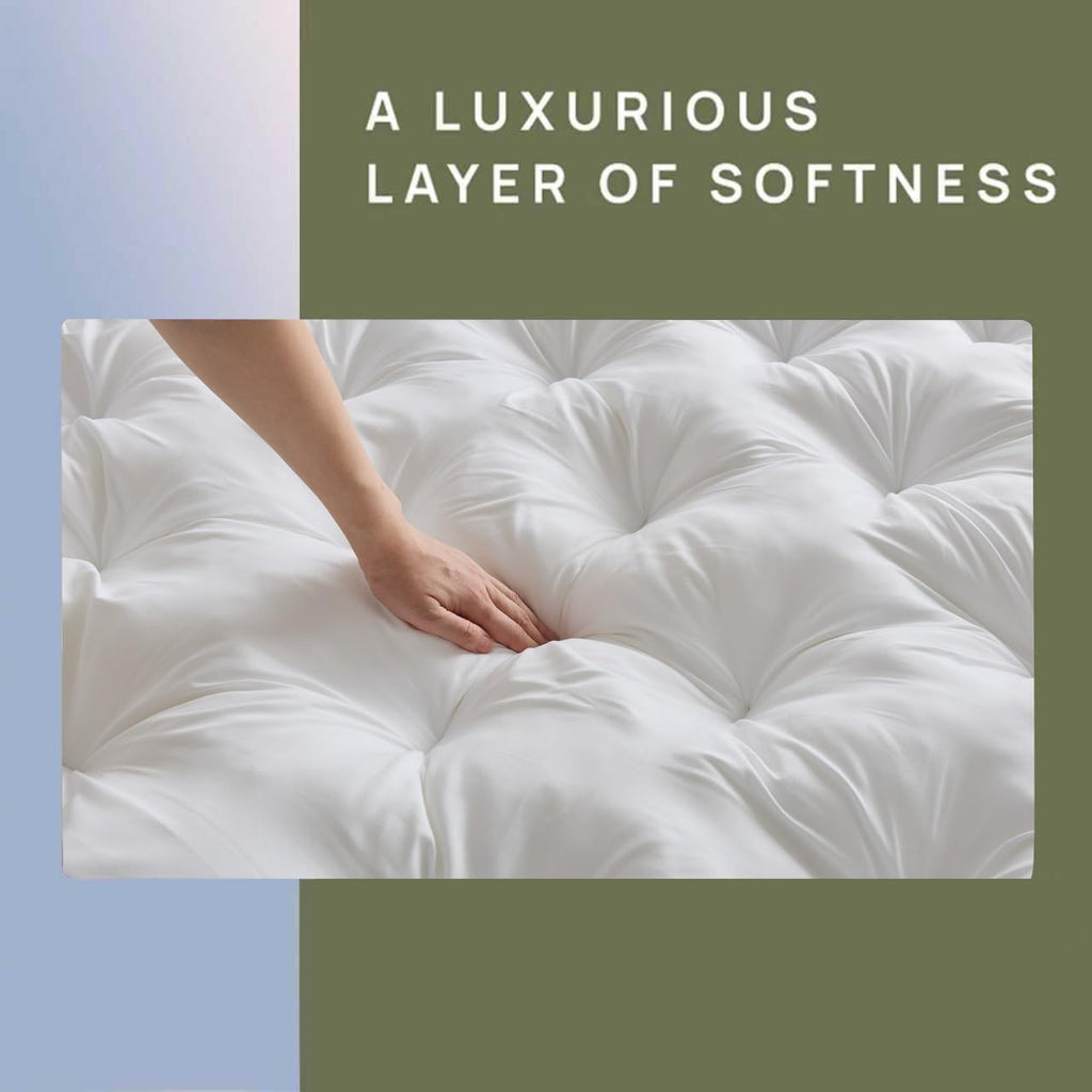 5 Inch Memory Foam Mattress Topper Queen for Back Pain Relief | 5 Inch Extra Thick Gel Memory Foam Topper with