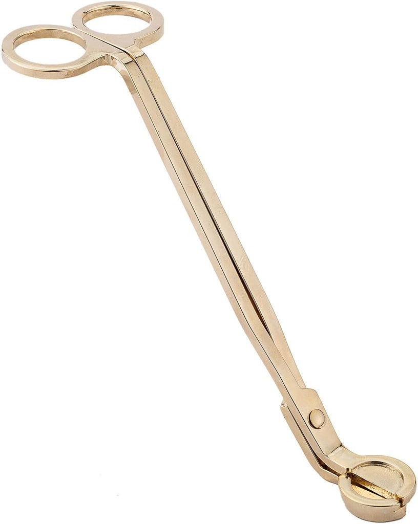 Large Size Candle Wick Trimmer and Candle Snuffer Set with Long Handle,Polished Stainless Steel Wick Scissor Cutter