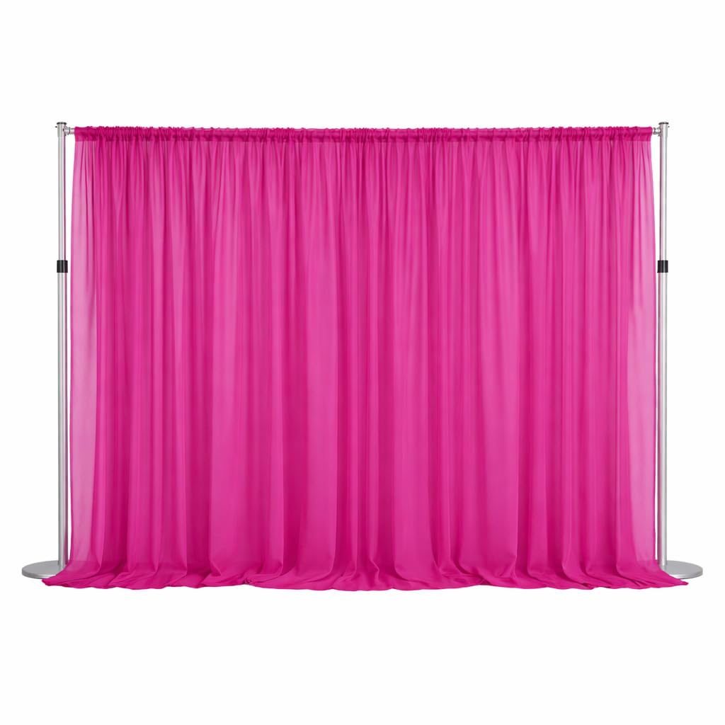 120" Wide (10Ft Wide) Sheer Voile Drape Panels for Backdrop, Wedding Events, Ceiling Drapes, Event Masking, & Decor