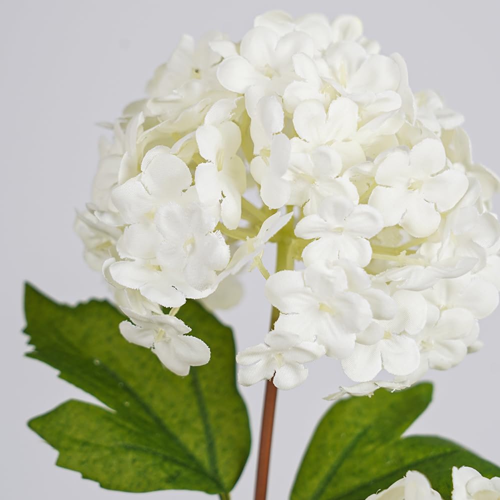 Artificial for Decoration, 3Pcs 23inch White Fake, Artificial Silk Bouquets Faux for Vase Faux Floral Stems for