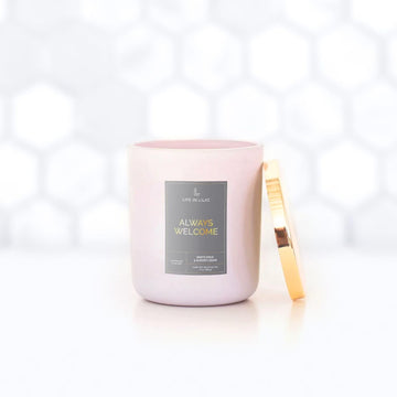 Always Welcome Candle: Spice and Cedar, Luxury Scented Natural Soy Candle, Hand Poured, 60 Hour Burn Time, Vegan, All