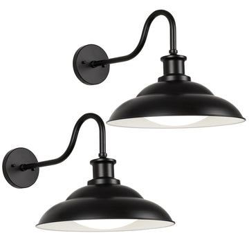 LED Outdoor Barn Lights, 16 Inch Large Farmhouse Exterior Wall Mount Light with Adjustable Color Temperature
