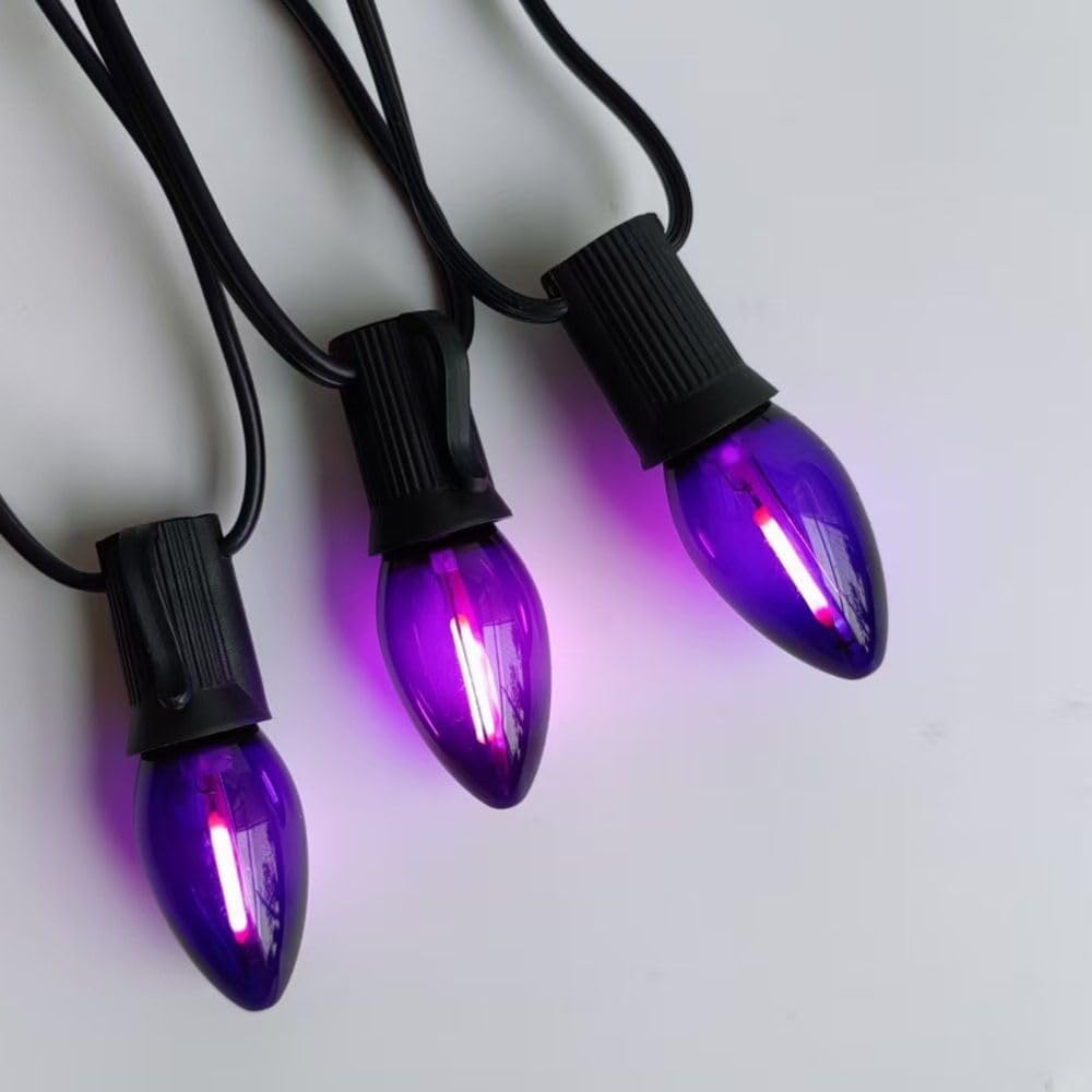 C7 LED Replacement Bulbs Purple, E12 Candelabra Base