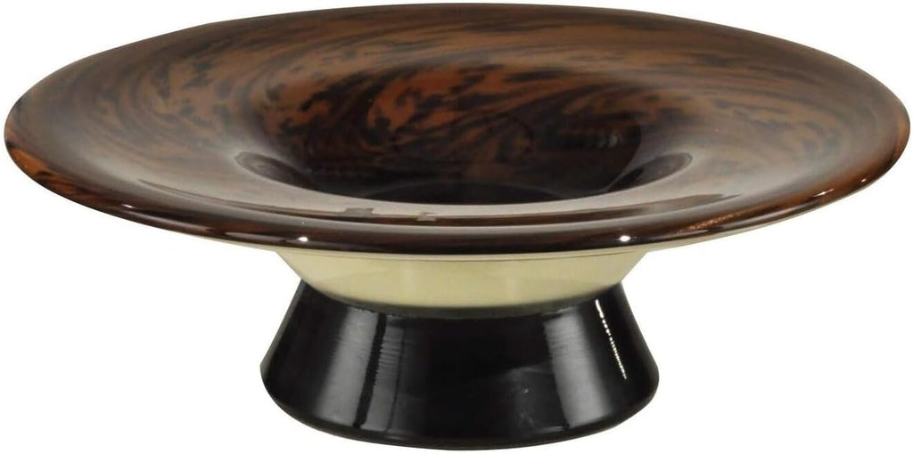 Hand Blown Art Glass Bowl - 12 Inch Decorative Centerpiece