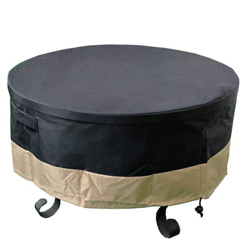 60" Heavy Duty Round Fire Pit/Table Cover, All weather Resistant, 60"DX24"H
