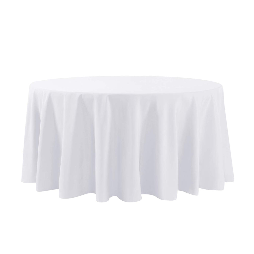 120 inch Round Tablecloth Washable Polyester Table Cloth Decorative Table Cover for Wedding Party Dining Banquet (120