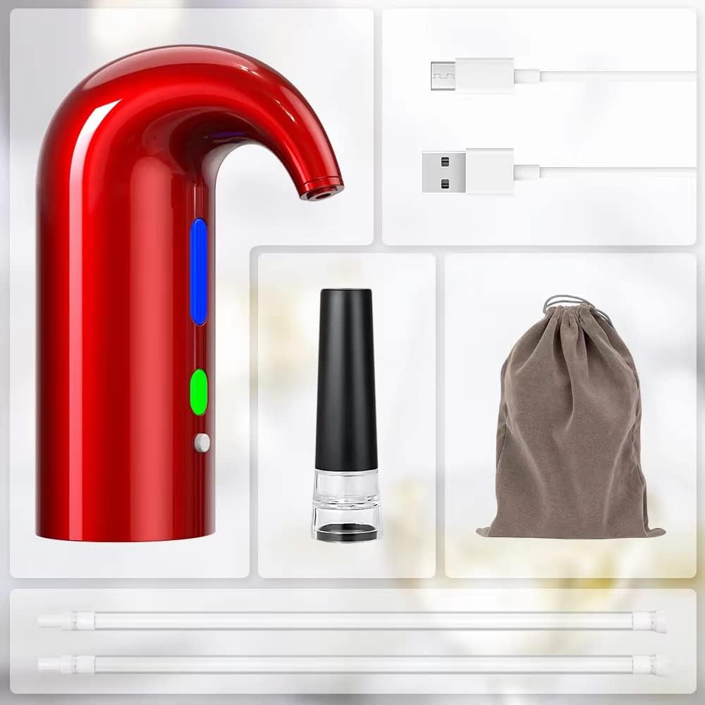 Electric Wine Aerator, Wine Aeration and Decanter Wine Dispenser Spout Pourer,Wine Accessories Gift for Wine