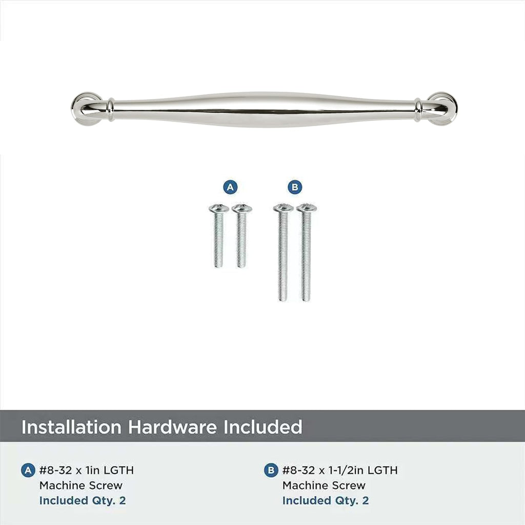 10 Pack 5inch(128mm) Hole Center Vibrant Polished Nickel Cabinet Pulls Solid Heavy-Duty Tradition Handles Hardware