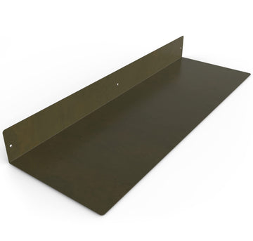 Made in USA Linear Floating Shelf - Forged Raw Steel - Industrial Heavy Duty Metal Wall Mounted Modern Rustic
