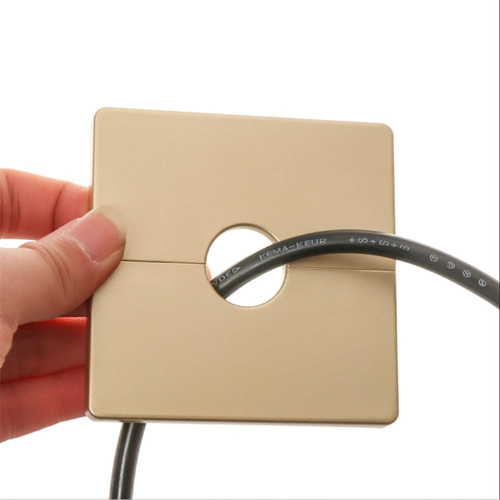 2PCS Wall Split Flange 0.87inch/22mm Square Shaped Escutcheon Plate Wall Hole Decorative Cover for Plumbing Wall Hole