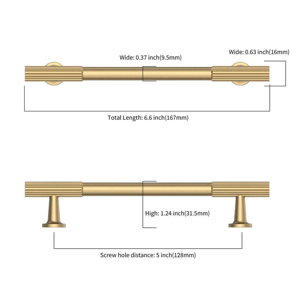 15 Pack 5 inch Champagne Bronze Kitchen Cabinet Handles