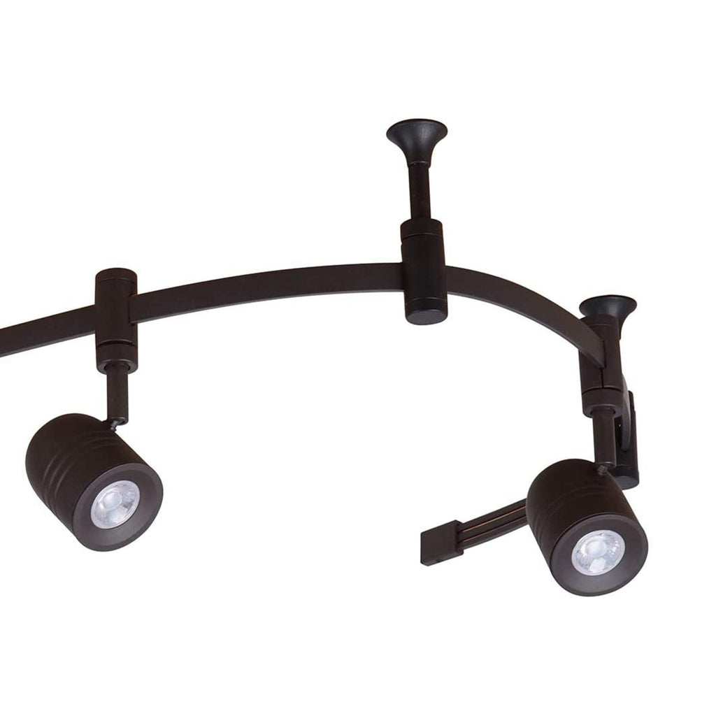 000 Transitional 6-Light Integrated LED Flex Track Ceiling Light, Bulbs Included 96", Oil Rubbed Bronze, Black
