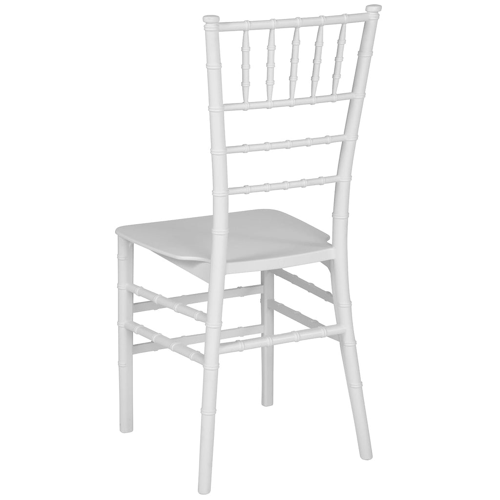 2 Pack HERCULES PREMIUM Series White Resin Stacking Chiavari Chair