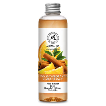 Cinnamon - Orange Diffuser Refill 6.8 Fl Oz (200ml) - Intensive - Fresh & Long Lasting Fragrance - Good for