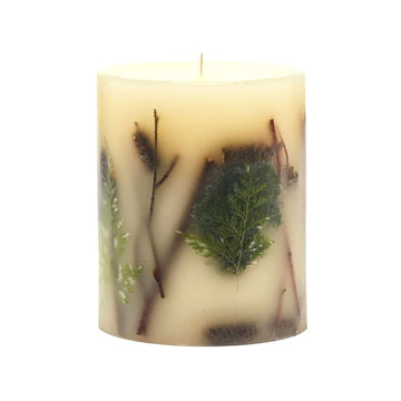Forest Round Botanical Candle 120 Hour Burn Time - Notes of Clary Sage, Creamy Sandal, White Musk Aromatherapy