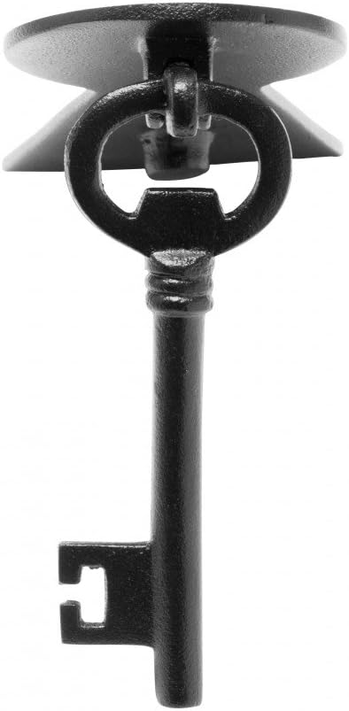 Door Knockers 6 in. Black Cast Iron Key Shaped Door Knocker with Mounting Hardware
