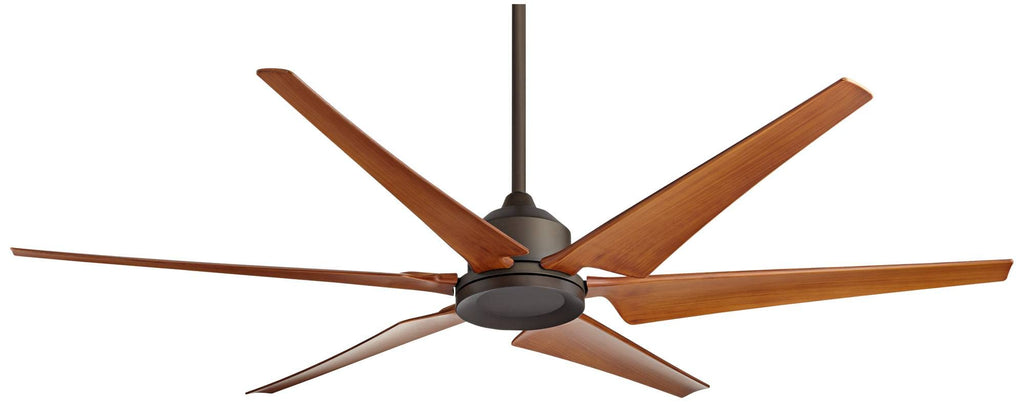 72" Power Hawk Modern Industrial Indoor Outdoor Ceiling Fan with Remote Control Oil Rubbed Bronze Painted Wood Damp